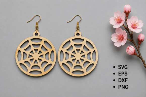 Download Halloween Spider Web Laser Cut Earrings - Halloween spider web Collection