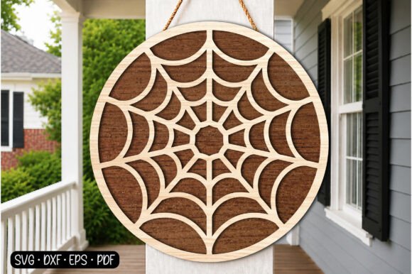 Download Halloween Spider Web Door Hanger SVG - Halloween spider web Collection